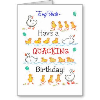 Funny Ducklings Birthday Card for Uncle
