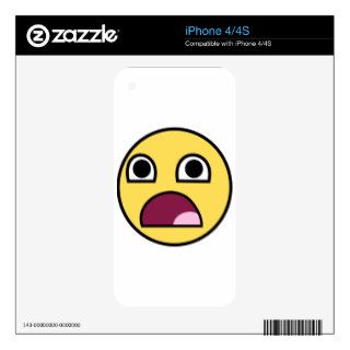 Surprised Smiley Face iPhone 4 Decal