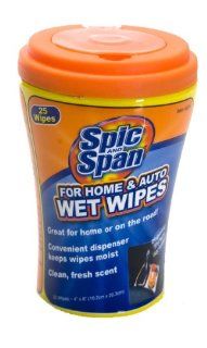 Spic and Span Kleen Maid 00931 White Home and Auto All Purpose Wet Wipes, (Pack of 25) Automotive