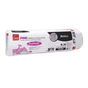 Owens Corning EcoTouch 9 1/2 in. x 16 in. x 48 in. R 30 Kraft Batts Fiberglas Insulation (11 Pieces per package) BF70 