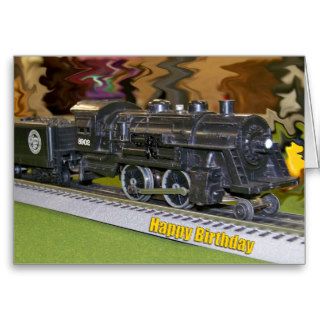 O Scale Model Train   Happy Birthday Card