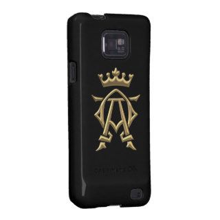 Golden "3 D" Alpha and Omega w/Crown Symbol Samsung Galaxy SII Case