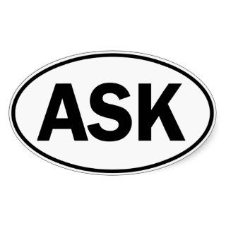 ASK Oval ID Oval Stickers