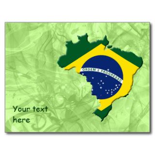 Brazil map postcards