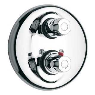 La Toscana 2 Handle Thermostatic Valve Trim Kit with Volume Control in Chrome (Valve Not Included) 3TCR690TC001EX