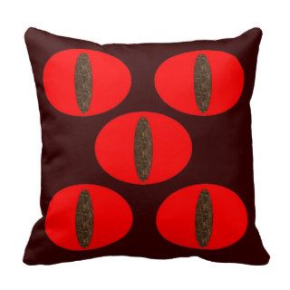 Orange brown Circles theme Pillow Cushion