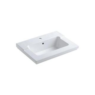 KOHLER Tresham 19 in. Vanity Top with Sink Tabletop in White K 2979 1 0