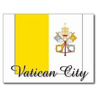 Vatican City Flag Design Post Cards