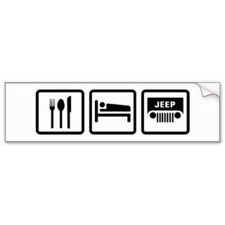 eat sleep jeep bumper stickers