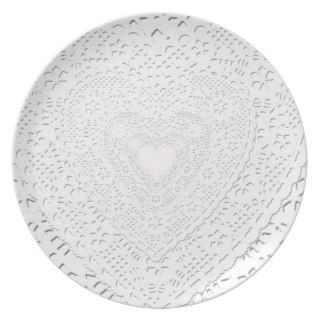 White Lace Fabric Image  Background Dinner Plates
