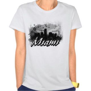 miami urban skyline tshirts
