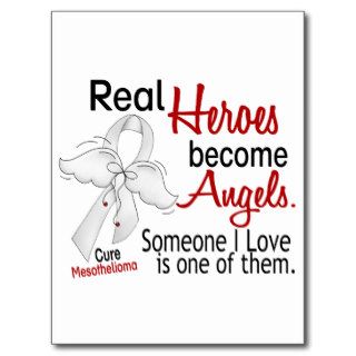 Heroes Become Angels Mesothelioma Postcard