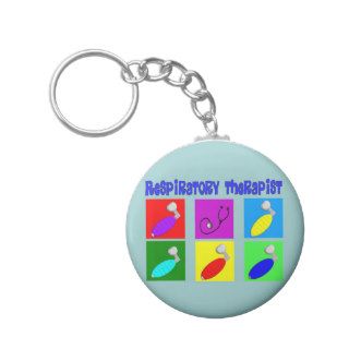 Respiratory Therapist Pop Art Design Gifts Keychain