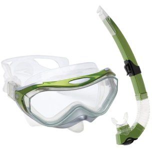 Speedo Condor Xcel Mask Snorkel Set (Kelly Green)  Snorkeling Diving Packages  Sports & Outdoors