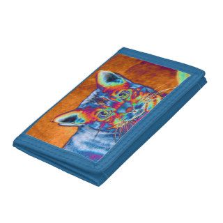 Colorful Glowing Bengal Cat Wallet