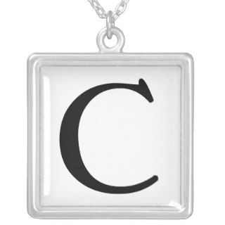 C Monogram Pendant Monogrammed Jewelry Letter C