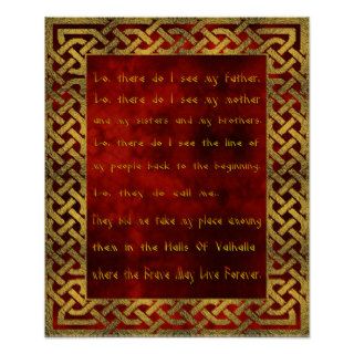 Viking Prayer Poster