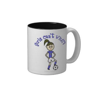 Light Womens Soccer in Blue Uniform Coffee Mug