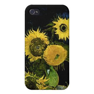 Van Gogh Still LifeVase, Five Sunflowers Cases For iPhone 4