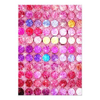 Eye Shadow Funny girly glitter bright color makeup Personalized Invites