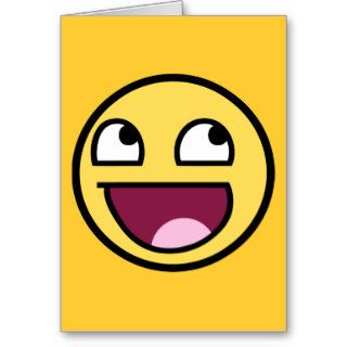 awesome /b/ smiley face greeting card