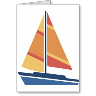Simple Graphic Sailboat Cards