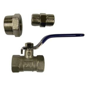 Powermate 3/8 in. Ball Valve with 3/4 in. NPT (M) x 3/8 in. NPT (F) Bushing and 3/8 in. x 3/8 in. NPT Pipe Fitting Ball Valve Kit 165 0289RP