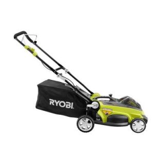 Ryobi 16 in. 40 Volt Lithium ion Cordless Walk Behind Lawn Mower with 2 Battery RY40112A