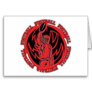 Football Tribal Red Logo Cards