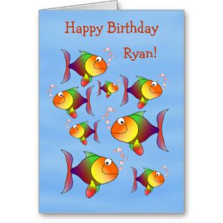 Fishy Fun Personalized Birthday Card