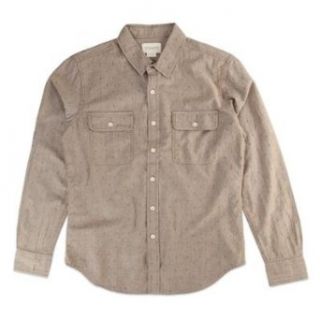 Obey Clothing Mercer Button Down Shirt 2013   XL Khaki at  Mens Clothing store