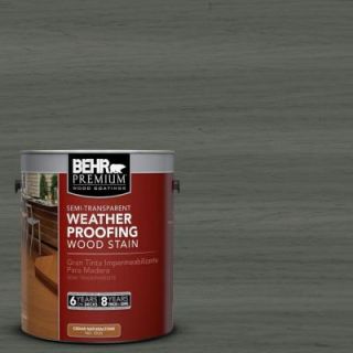 BEHR Premium 1 gal. #ST 131 Pewter Semi Transparent Weatherproofing Wood Stain 507701
