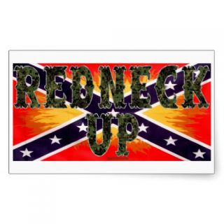 Redneck Up Rebel Flag Stickers
