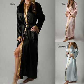 Classic Women's Long Satin Robe Pajamas & Robes