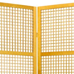 Wood Miyagi Open Lattice 5 panel Room Divider (China) Decorative Screens