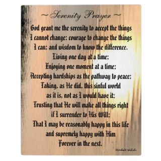 Serenity Prayer Display Plaque