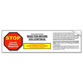 Sticker for case or container bumper stickers