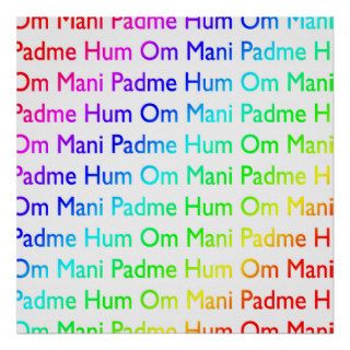 Rainbow Om Mani Padme Hum Print