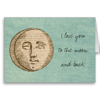 Moon Face Greeting Cards