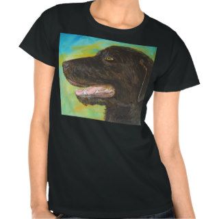 Black Labrador Dog Painting Art Shirt