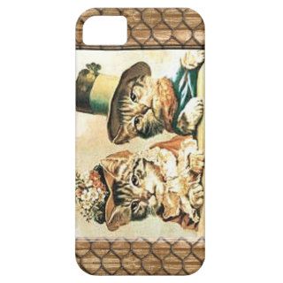 Cute Elegant Vintage Dress Kitty Cats iPhone 5 Cases