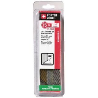 Porter Cable 15 Gauge x 1 1/2 in. Finish Nail 1000 per Box PDA15150 1