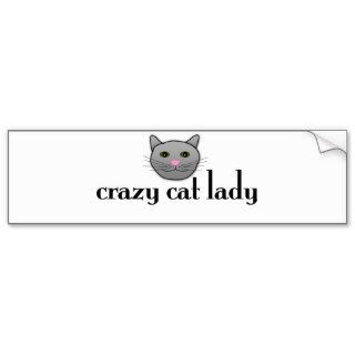 Crazy Cat Lady Bumper Stickers
