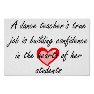 Dance Teacher   Building Confidence Posters