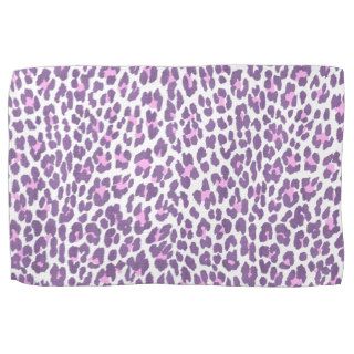Colorful Girly Pink Cheetah Animal Print Pattern Kitchen Towels