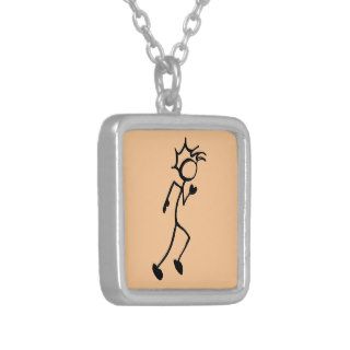 Running Stickman Track and Field Personalised Necklace