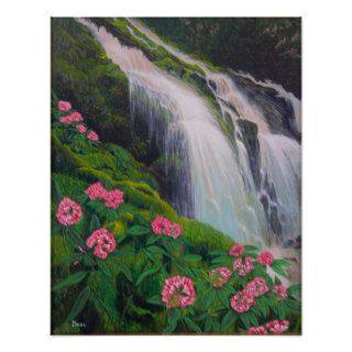 Double Waterfall Poster