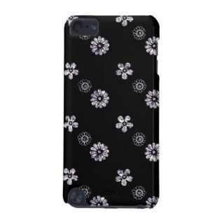 Black and Silver Floral Sequin Effect iPod Case iPod Touch 5G Covers