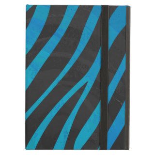 Zebra Black and Blue Print Case For iPad Air