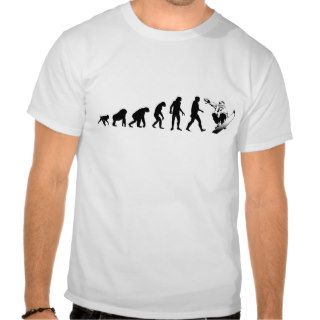 Human Evolution Snowboarder T Shirt
